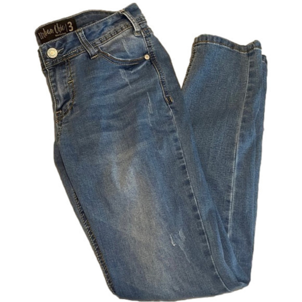 URBAN Chic Denim Distressed Skinny Jeans Size 3 26